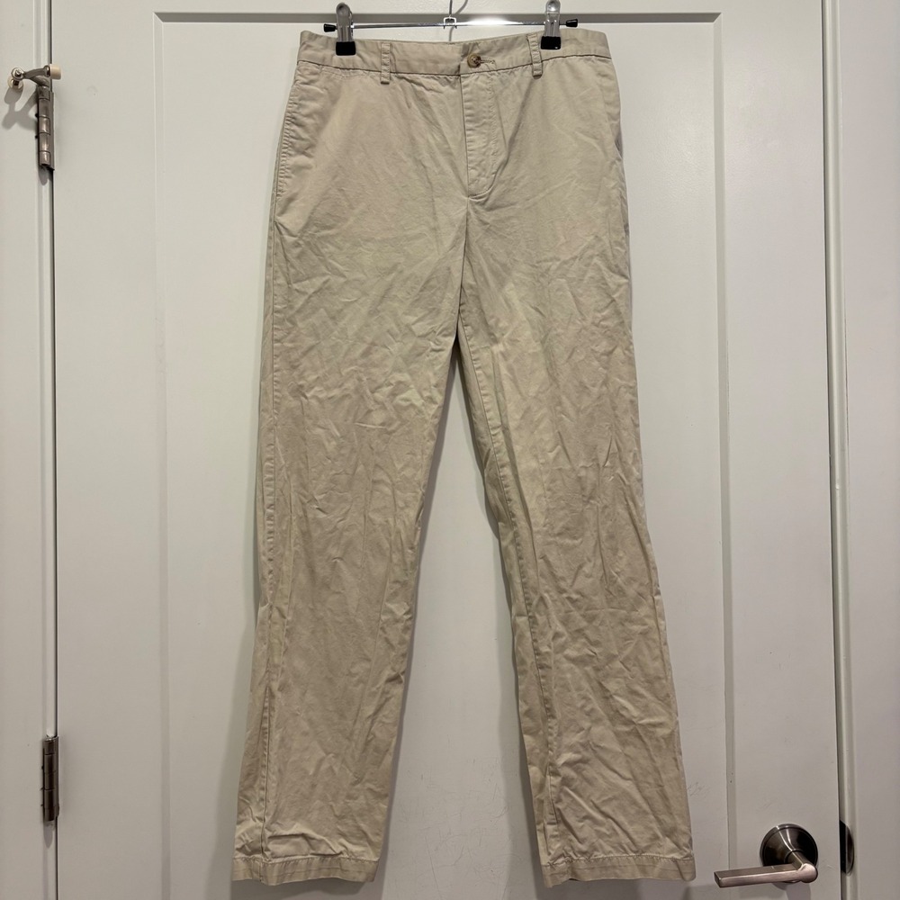 Polo Ralph Lauren Mens Khaki Chino Pants Tan Straight Leg Size 18 29x28.5